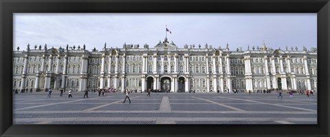 Framed Facade of a museum, State Hermitage Museum, Winter Palace, Palace Square, St. Petersburg, Russia Print