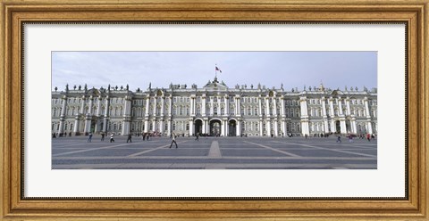 Framed Facade of a museum, State Hermitage Museum, Winter Palace, Palace Square, St. Petersburg, Russia Print