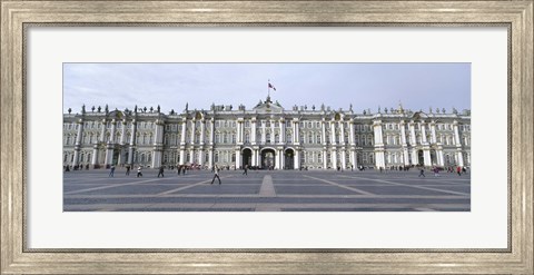 Framed Facade of a museum, State Hermitage Museum, Winter Palace, Palace Square, St. Petersburg, Russia Print