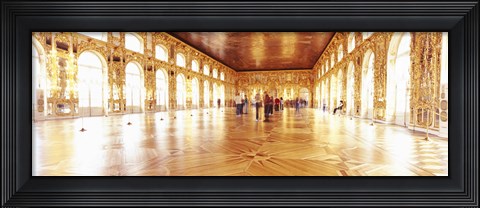 Framed Group of people inside a ballroom, Catherine Palace, Pushkin, St. Petersburg, Russia Print