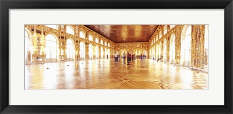 Framed Group of people inside a ballroom, Catherine Palace, Pushkin, St. Petersburg, Russia Print