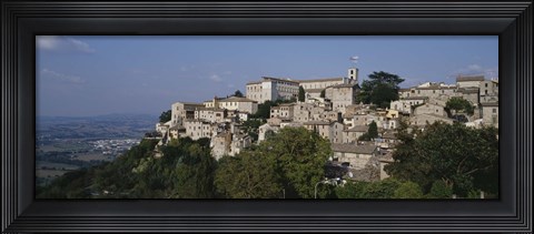 Framed Houses on the top of a hill, Todi, Perugia, Umbria, Italy Print