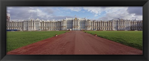 Framed Dirt road leading to a palace, Catherine Palace, Pushkin, St. Petersburg, Russia Print