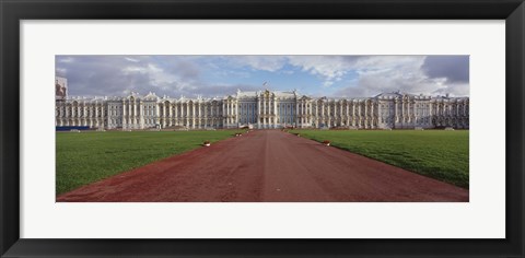 Framed Dirt road leading to a palace, Catherine Palace, Pushkin, St. Petersburg, Russia Print