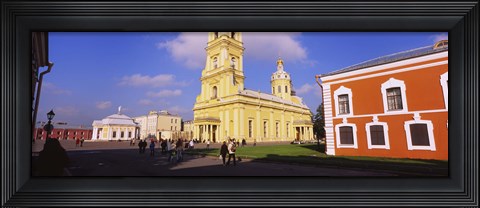 Framed Low angle view of a cathedral, Peter and Paul Cathedral, Peter and Paul Fortress, St. Petersburg, Russia Print