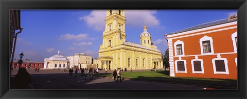 Framed Low angle view of a cathedral, Peter and Paul Cathedral, Peter and Paul Fortress, St. Petersburg, Russia Print