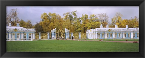 Framed Lawn in front of a palace, Catherine Palace, Pushkin, St. Petersburg, Russia Print