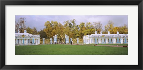 Framed Lawn in front of a palace, Catherine Palace, Pushkin, St. Petersburg, Russia Print