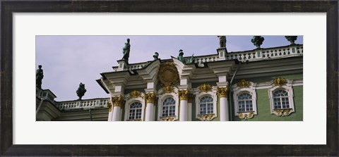 Framed Low angle view of a palace, Winter Palace, State Hermitage Museum, St. Petersburg, Russia Print