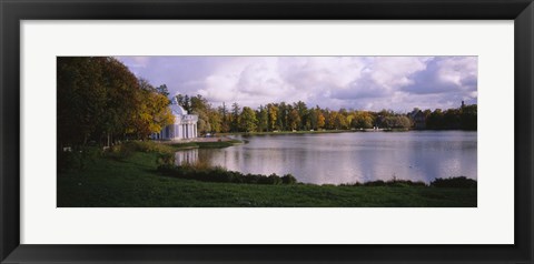 Framed Palace at the lakeside, Catherine Palace, Pushkin, St. Petersburg, Russia Print