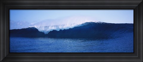 Framed Waves in the ocean, Tahiti, French Polynesia Print
