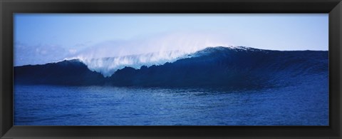 Framed Waves in the ocean, Tahiti, French Polynesia Print