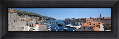 Framed Boats in the sea, UI Sv Dominika, Dubrovnik, Croatia Print