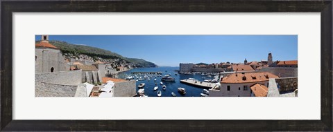 Framed Boats in the sea, UI Sv Dominika, Dubrovnik, Croatia Print