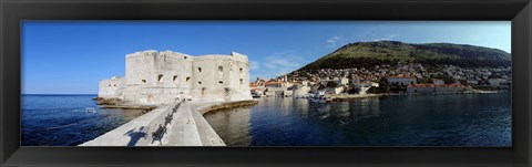 Framed Ruins of a building, Fort St. Jean, Adriatic Sea, Dubrovnik, Croatia Print