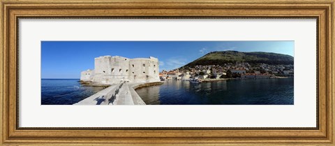 Framed Ruins of a building, Fort St. Jean, Adriatic Sea, Dubrovnik, Croatia Print