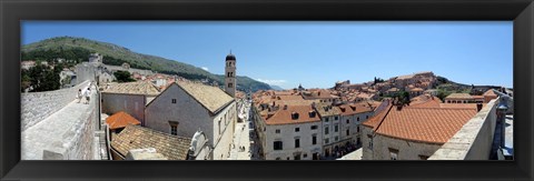 Framed High angle view of buildings, Minceta Tower, Dubrovnik, Croatia Print