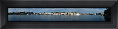 Framed Buildings at the waterfront, Skeppsbron, Gamla Stan, Stockholm, Sweden Print