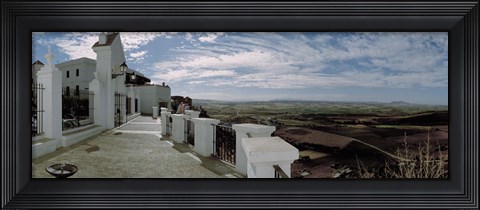 Framed Balcony of a building, Parador, Arcos De La Frontera, Cadiz, Andalusia, Spain Print
