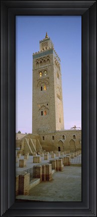 Framed Low angle view of a minaret, Koutoubia Mosque, Marrakech, Morocco Print