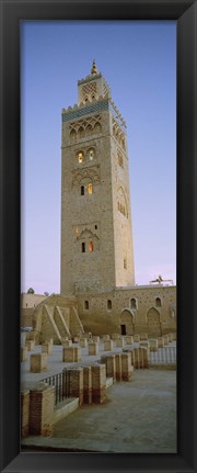 Framed Low angle view of a minaret, Koutoubia Mosque, Marrakech, Morocco Print