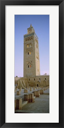 Framed Low angle view of a minaret, Koutoubia Mosque, Marrakech, Morocco Print