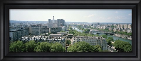 Framed High angle view of a cityscape viewed from the Eiffel Tower, Paris, France Print