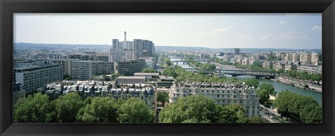 Framed High angle view of a cityscape viewed from the Eiffel Tower, Paris, France Print