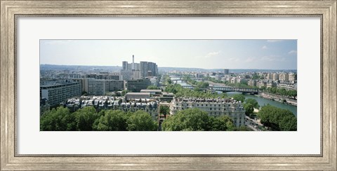 Framed High angle view of a cityscape viewed from the Eiffel Tower, Paris, France Print