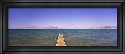 Framed Pier on a lake, Pyramid Lake, Nevada, USA Print