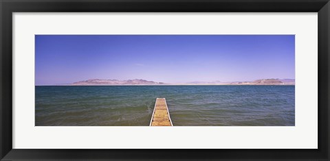 Framed Pier on a lake, Pyramid Lake, Nevada, USA Print