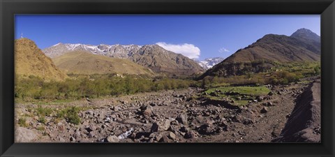 Framed Mountains on a landscape, Atlas Mountains, Marrakesh, Morocco Print