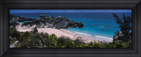 Framed High angle view of a beach, Bermuda Print