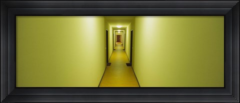 Framed Empty corridor of a building, Baden-Wurttemberg, Germany Print