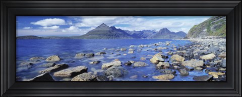 Framed Rocks on the beach, Elgol Beach, Elgol, Cuillin Hills, Isle Of Skye, Scotland Print