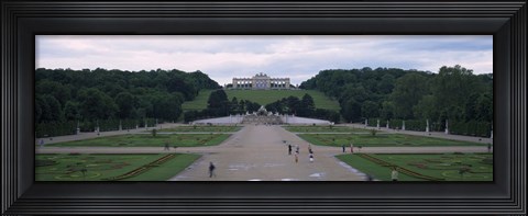Framed Schonbrunn Palace Garden, Schonbrunn Palace, Vienna, Austria Print