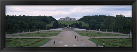 Framed Schonbrunn Palace Garden, Schonbrunn Palace, Vienna, Austria Print