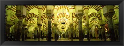 Framed Interiors of a cathedral, La Mezquita Cathedral, Cordoba, Cordoba Province, Spain Print