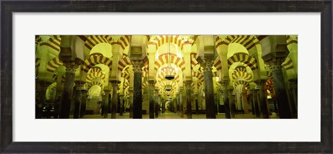 Framed Interiors of a cathedral, La Mezquita Cathedral, Cordoba, Cordoba Province, Spain Print