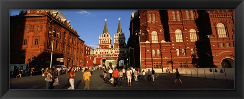 Framed Tourists walking in front of a museum, State Historical Museum, Red Square, Moscow, Russia Print