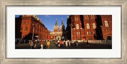 Framed Tourists walking in front of a museum, State Historical Museum, Red Square, Moscow, Russia Print