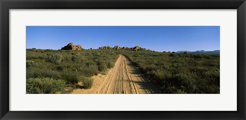 Framed Dirt road passing through a landscape, Kouebokkeveld, Western Cape Province, South Africa Print