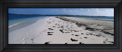 Framed Footprints on the beach, Cienfuegos, Cienfuegos Province, Cuba Print