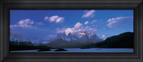 Framed Cloud over mountains, Towers of Paine, Torres del Paine National Park, Patagonia, Chile Print