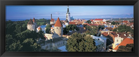 Framed High angle view of a town, Tallinn, Estonia Print