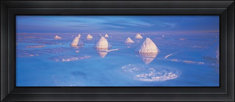 Framed Salt pyramids, Bolivia Print