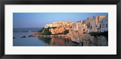 Framed Buildings at the coast, Vieste, Gargano, Apulia, Italy Print