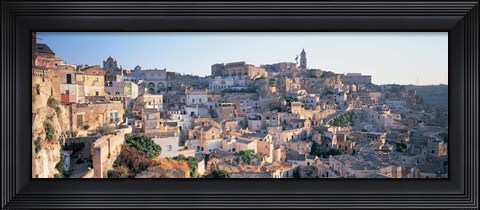 Framed Houses in a town, Matera, Basilicata, Italy Print