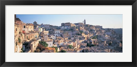 Framed Houses in a town, Matera, Basilicata, Italy Print