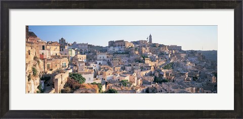 Framed Houses in a town, Matera, Basilicata, Italy Print